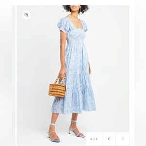 OPT blue and white daphne dress M